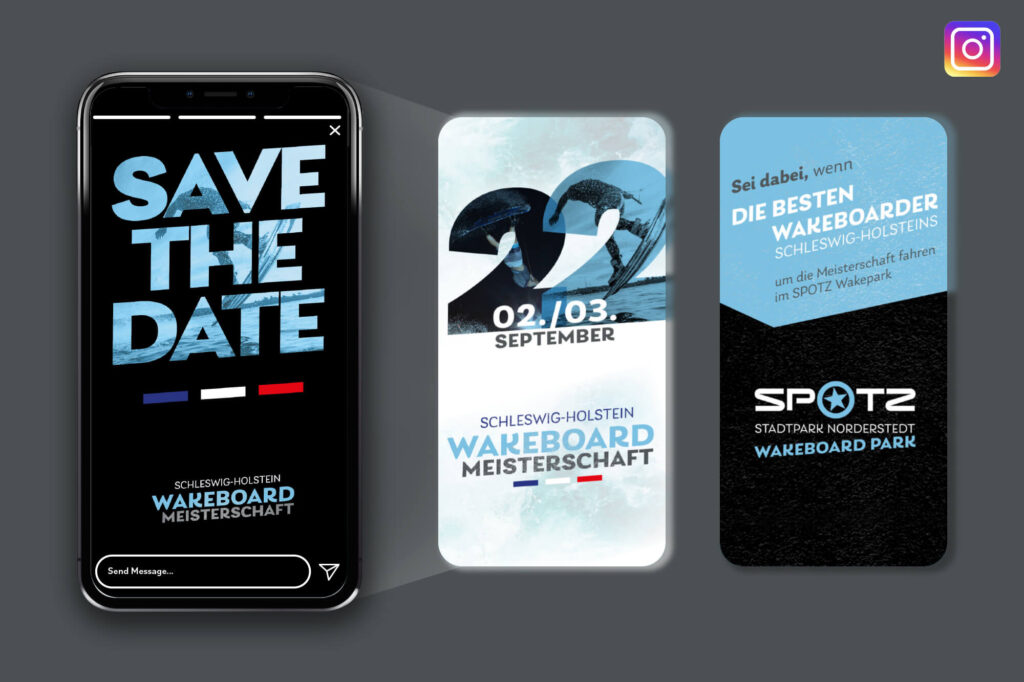 Instagram-Kampagne zur Wakeboardmeisterschaft 2022 Schleswig-Holstein
