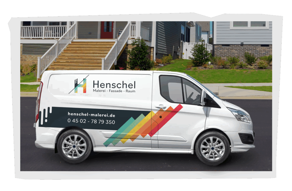 Malerei Henschel Firmenwagen
